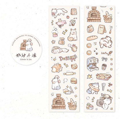 Stickers en Rollo Kitten Roaming In Sunny Afternoon Cream House