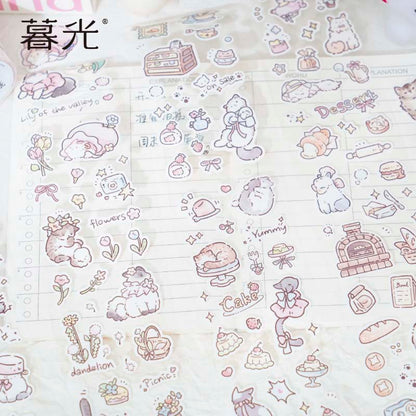 Stickers en Rollo Kitten Roaming In Sunny Afternoon Cream House