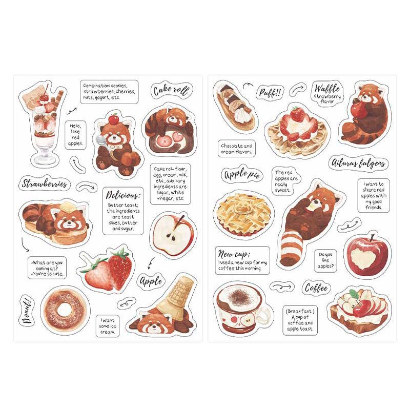Stickers Late Night Snack Candy Red Panda