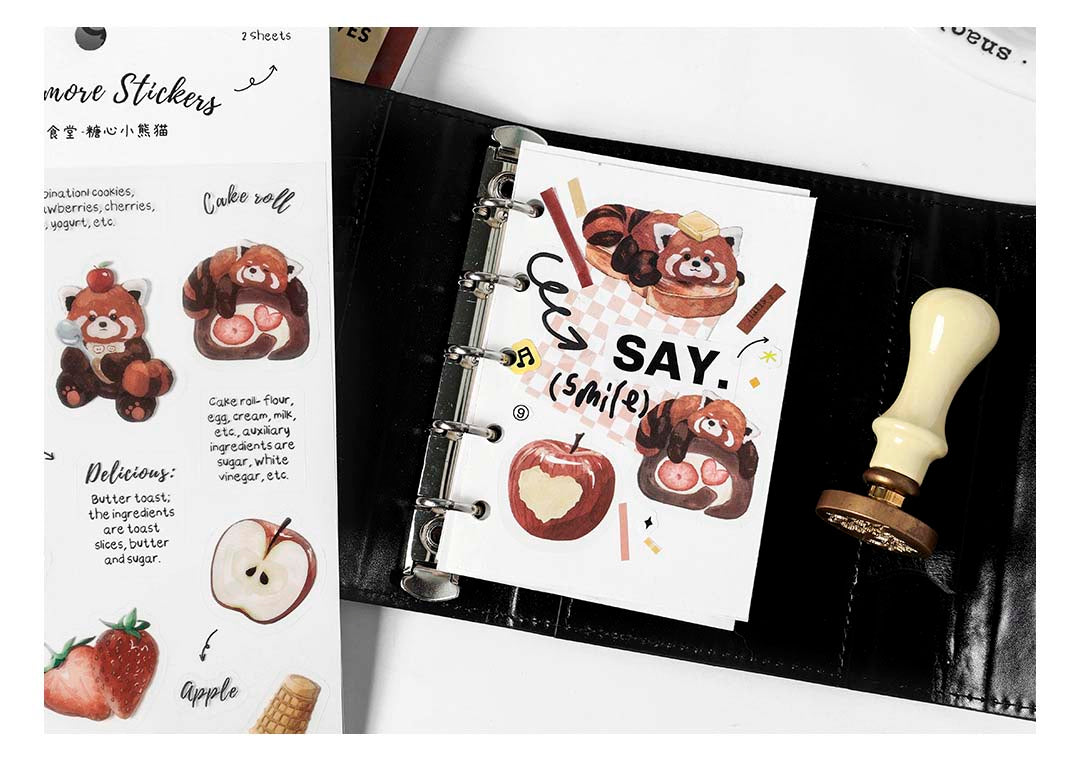 Stickers Late Night Snack Candy Red Panda