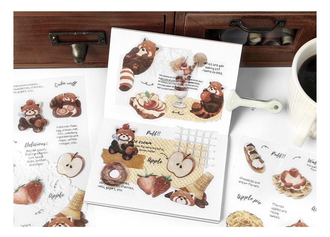 Stickers Late Night Snack Candy Red Panda