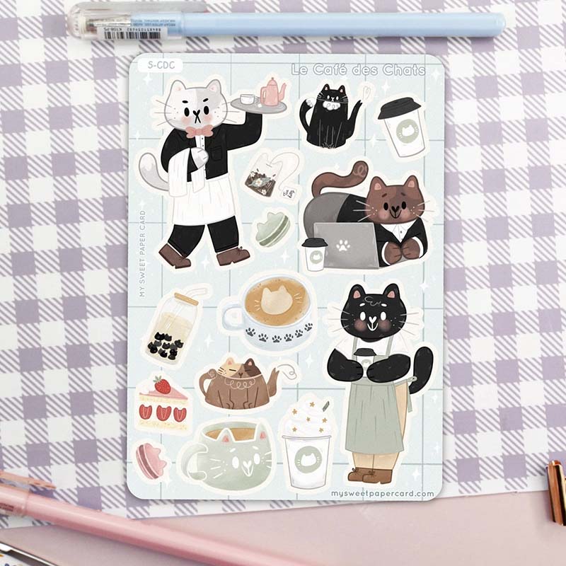 Stickers Le Café des Chats