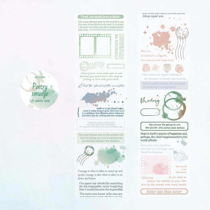 PET Tape Life Palette Poetry Smudge