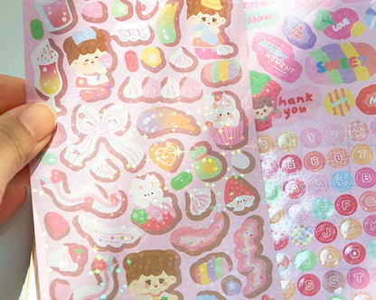 Stickers Little Girl Letters The Beginning Of Cream