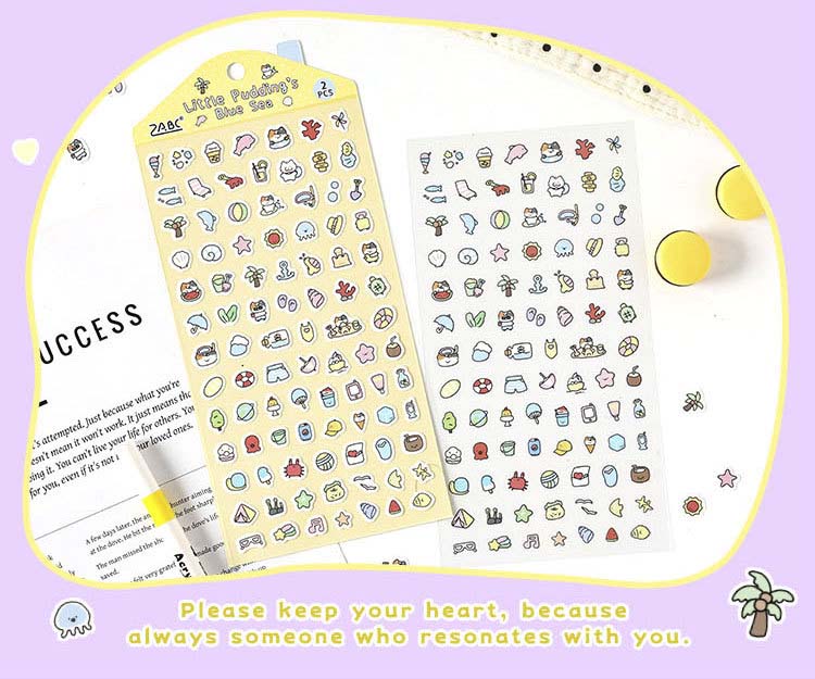 Stickers Little Pudding Blue Sea