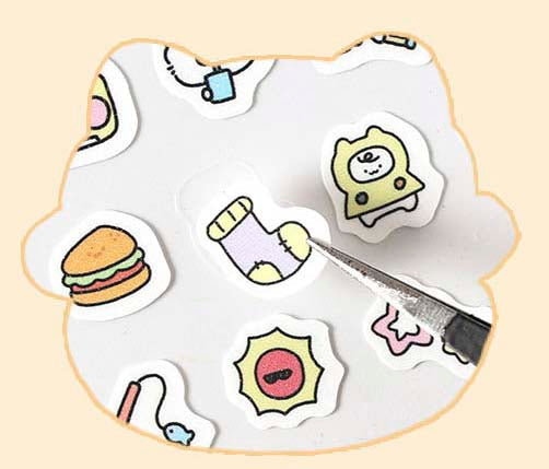 Stickers Little Pudding Blue Sea