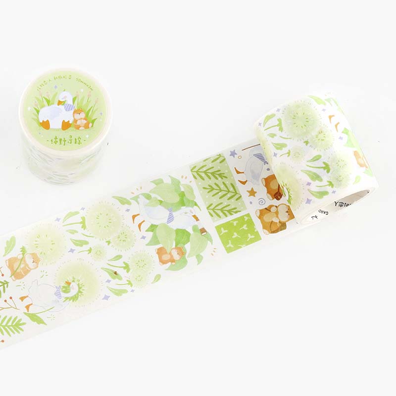 Washi Tape Lively Forest Island Green