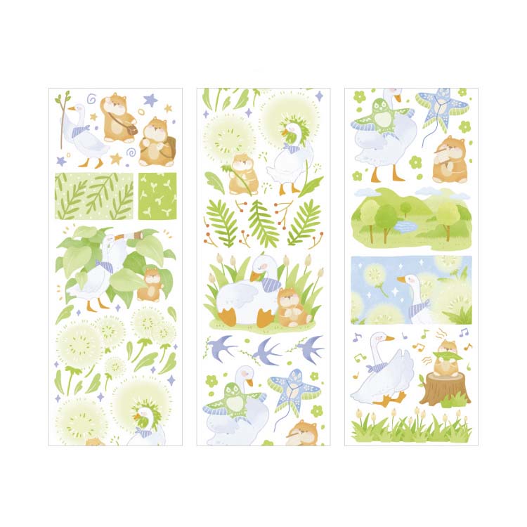 Washi Tape Lively Forest Island Green