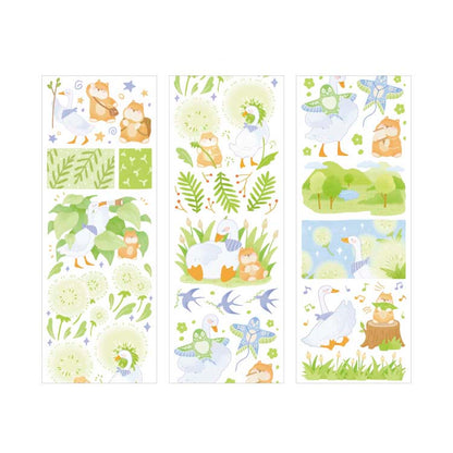 Washi Tape Lively Forest Island Green