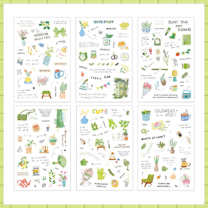 Set de Stickers Love Letter Abound Flower Shadow Breeze (6pc)