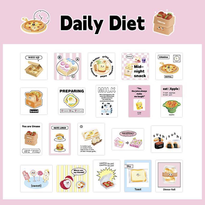 Stickers Lovely Head Daily Diet
