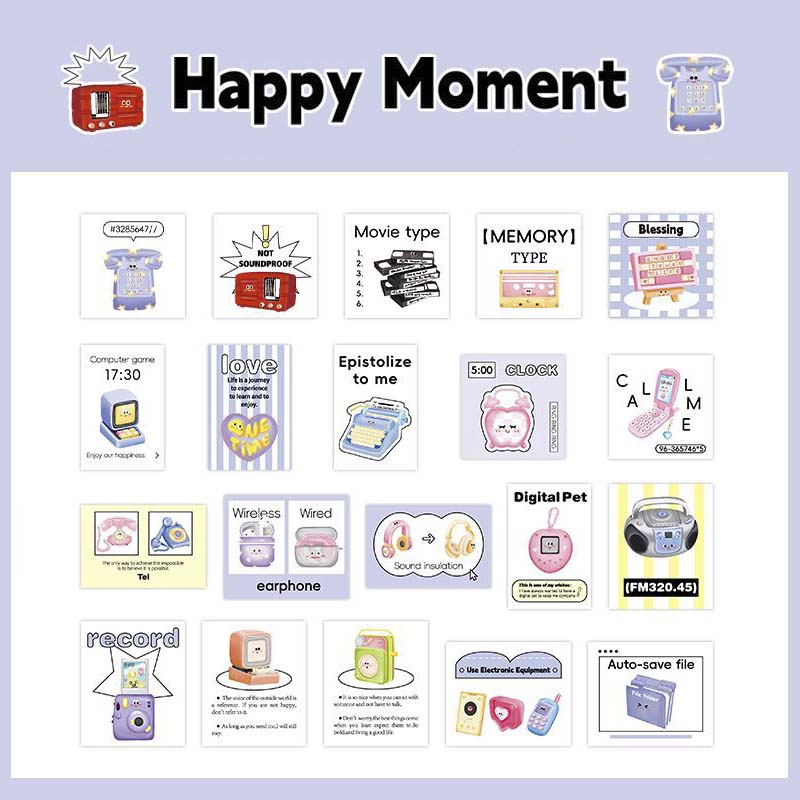 Stickers Lovely Head Happy Moment
