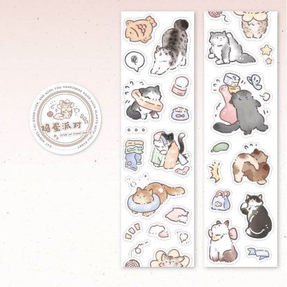 Stickers en Rollo Lucky Cat Trick Or Treat Party