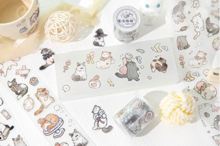 Stickers en Rollo Lucky Cat Trick Or Treat Party