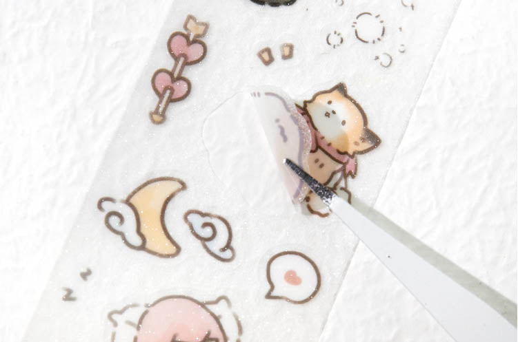 Stickers en Rollo Lucky Cat Trick Or Treat Party