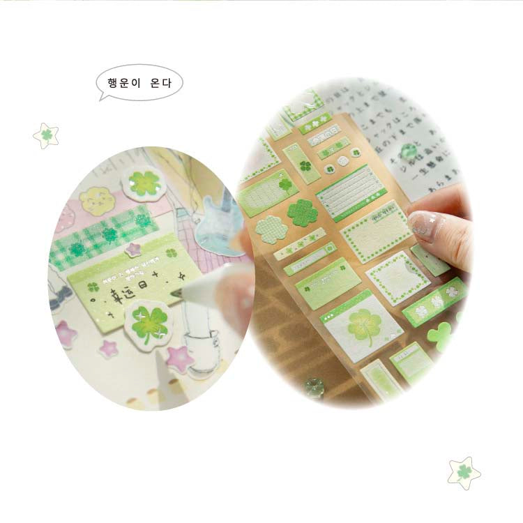 Stickers Lucky Day Clover Notes