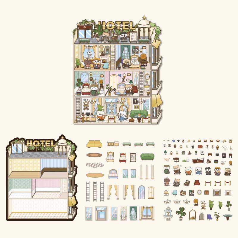 Stickers Escenario 3D Magic Student Hotel