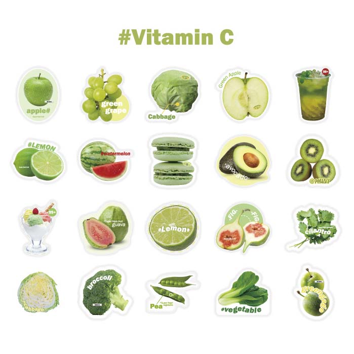 Card Lover | Pegatinas Maintain Vital Signal Vitamin C