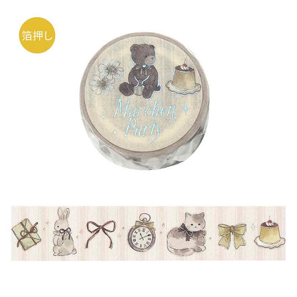 Washi Tape Foil Marchen Party Milky Tea