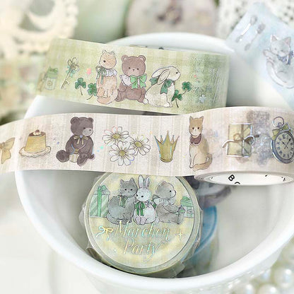 Washi Tape Foil Marchen Party Milky Tea