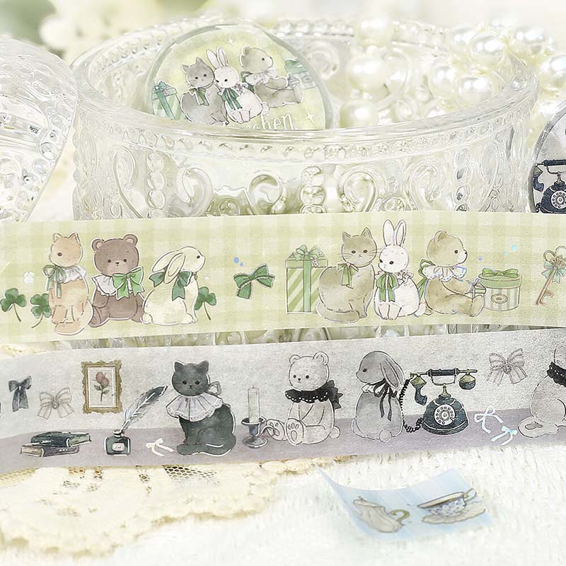 Washi Tape Foil Marchen Party Silver Gray