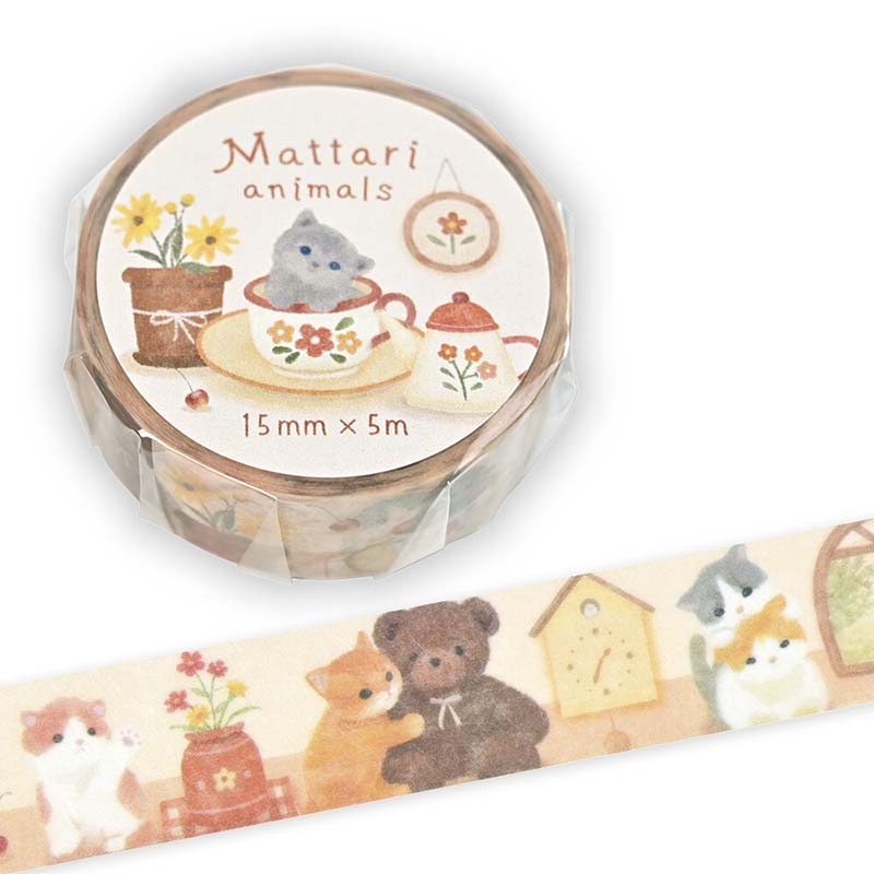 Washi Tape Mattari Animals Cats