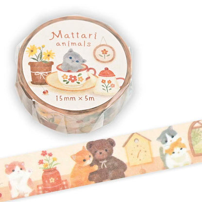 Washi Tape Mattari Animals Cats