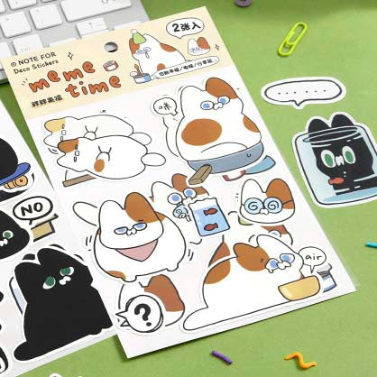 Stickers Meme Time Beige