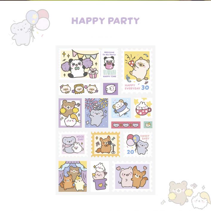 Stickers Midoo Land Happy Party