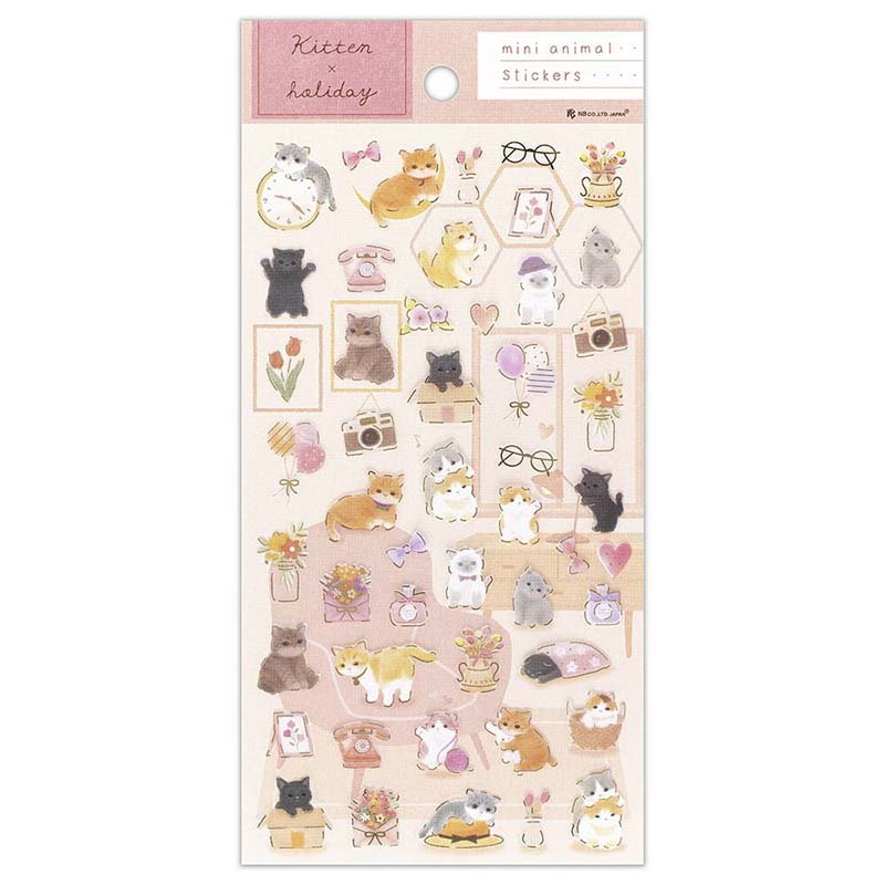 Stickers Mini Animal Kitten Holiday