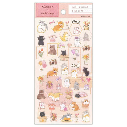 Stickers Mini Animal Kitten Holiday