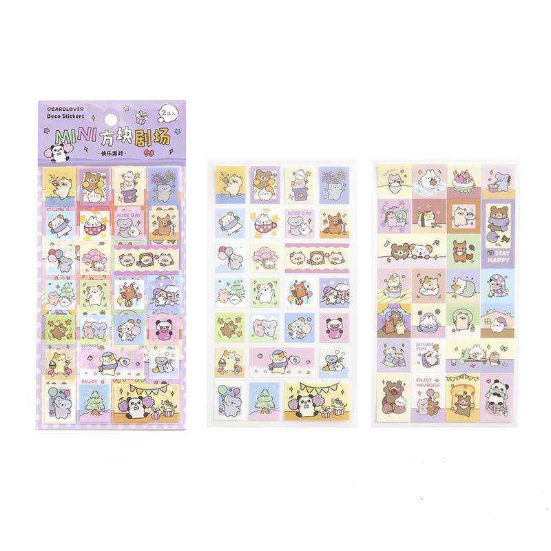 Stickers Mini Square Happy Party