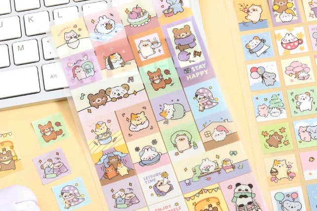 Stickers Mini Square Happy Party