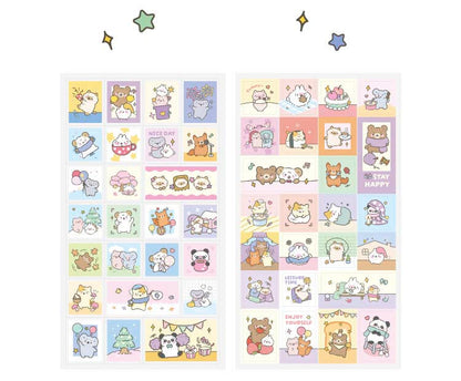 Stickers Mini Square Happy Party