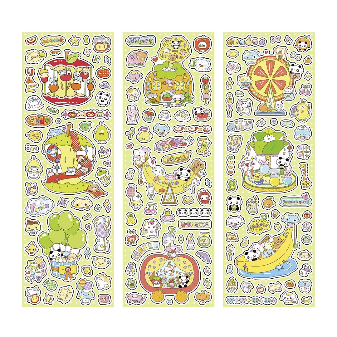 Stickers Miniature Planet Fruit Garden