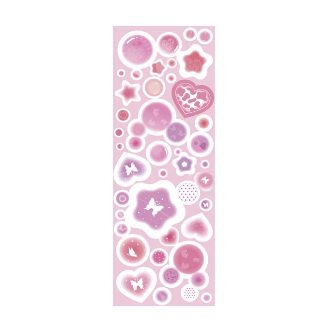 Stickers Misty Clouds Pink and White