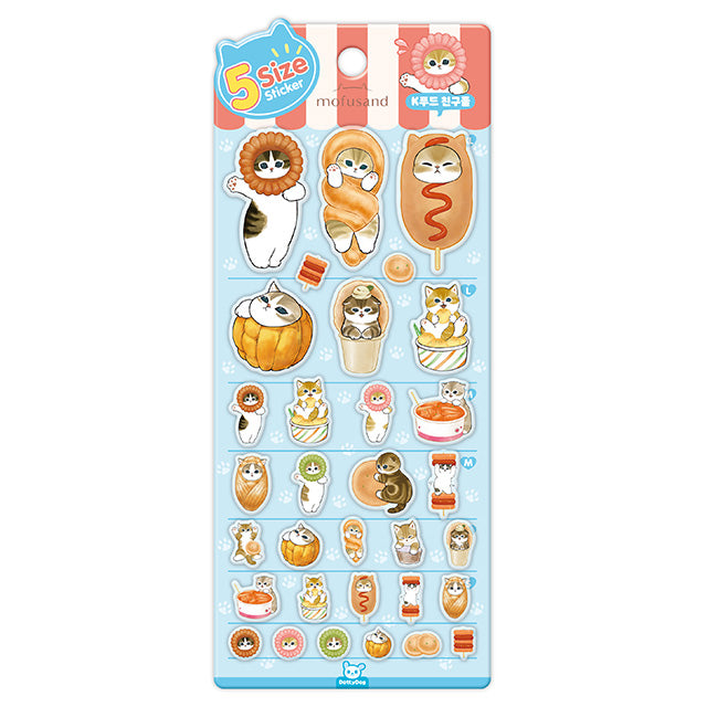 Stickers 5 Size Mofusand K-Food Friends