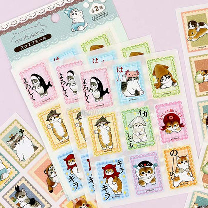 Stickers Mofusand Square Pink (5pc)