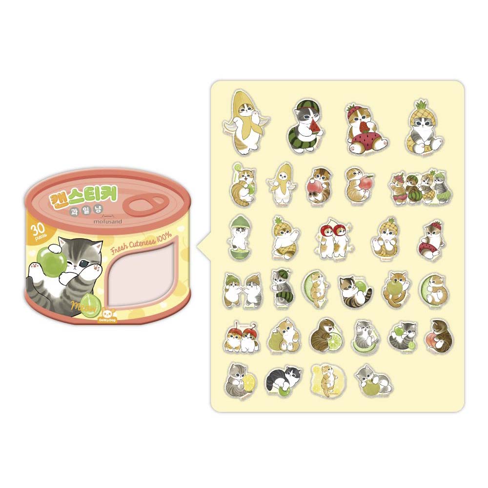 Stickers Mofusand Can Fruit Cat