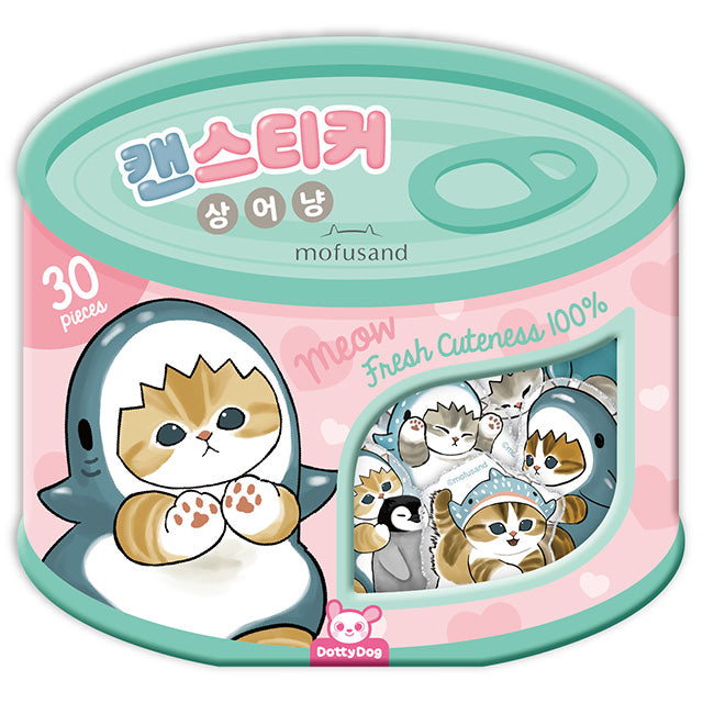 Stickers Mofusand Can Shark Cat