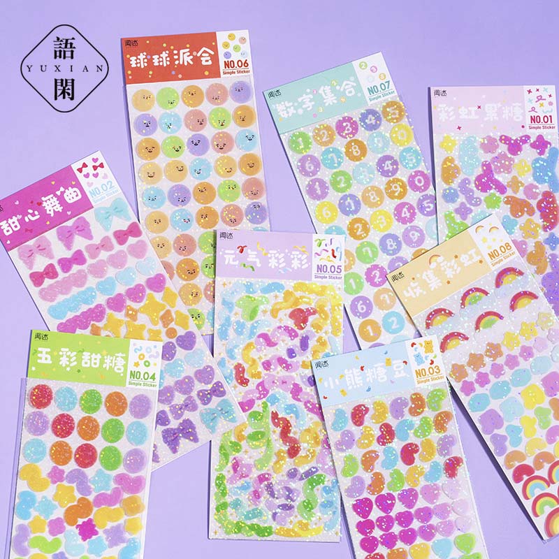 Stickers Multicolor World Number Collection