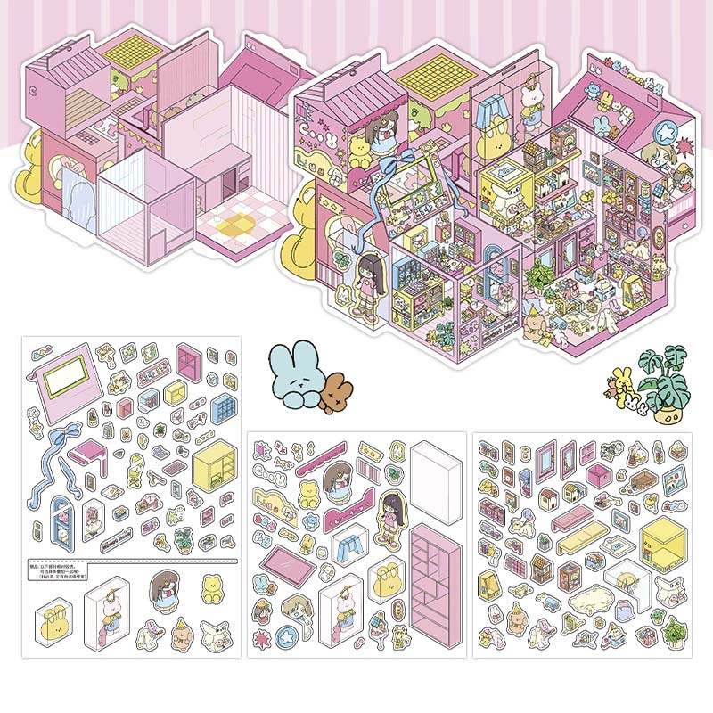 Stickers Escenario 3D My Little Room V21 Happiness Home