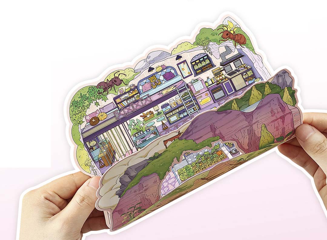 Stickers Escenario 3D My Little Room V7 Rock Shelter