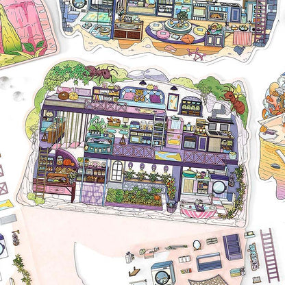 Stickers Escenario 3D My Little Room V7 Rock Shelter