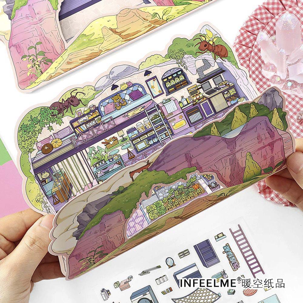 Stickers Escenario 3D My Little Room V7 Rock Shelter