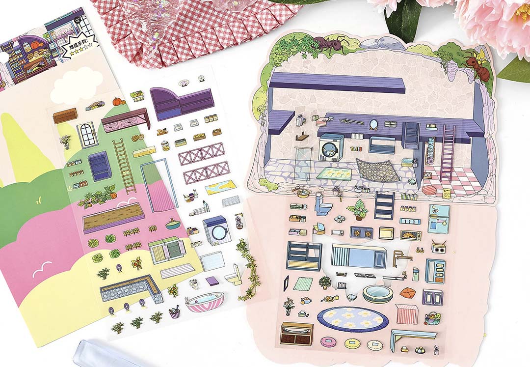 Stickers Escenario 3D My Little Room V7 Rock Shelter