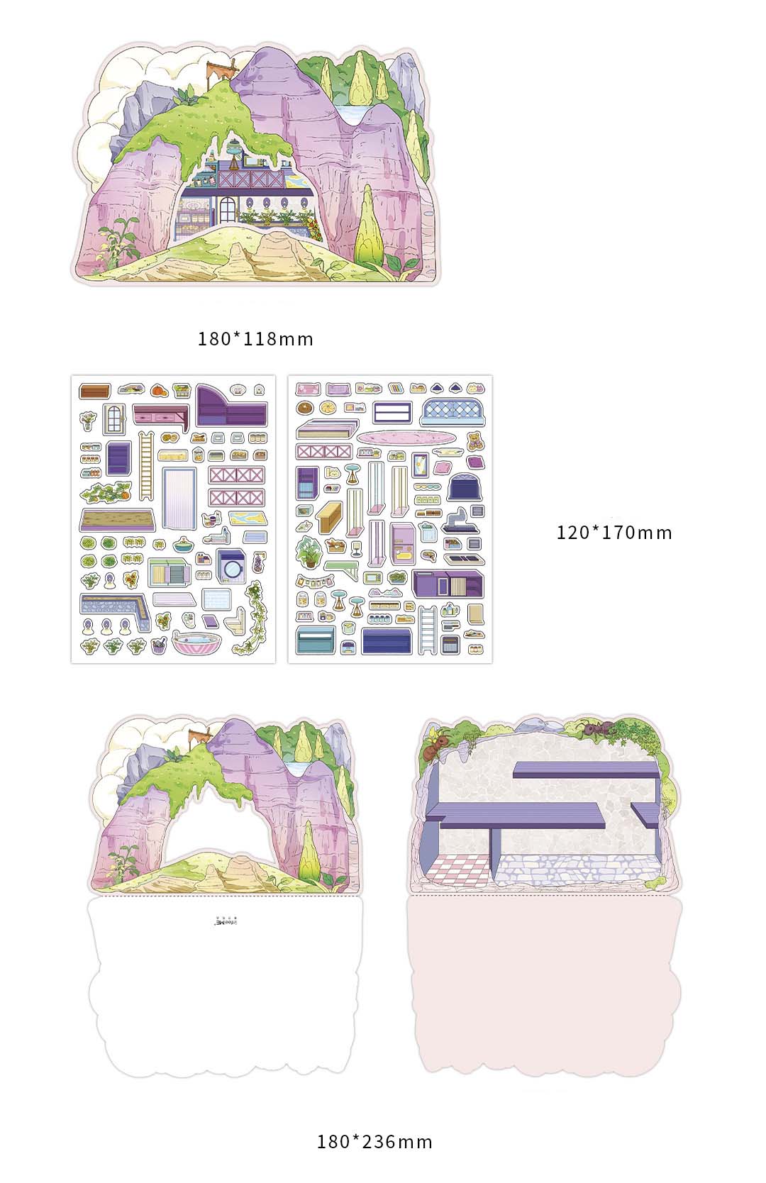 Stickers Escenario 3D My Little Room V7 Rock Shelter