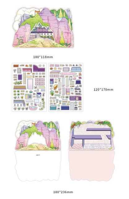 Stickers Escenario 3D My Little Room V7 Rock Shelter