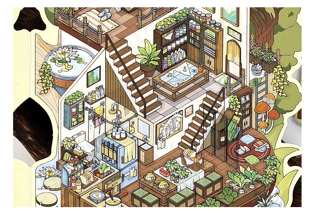 Stickers Escenario 3D My Little Room V7 Tree House