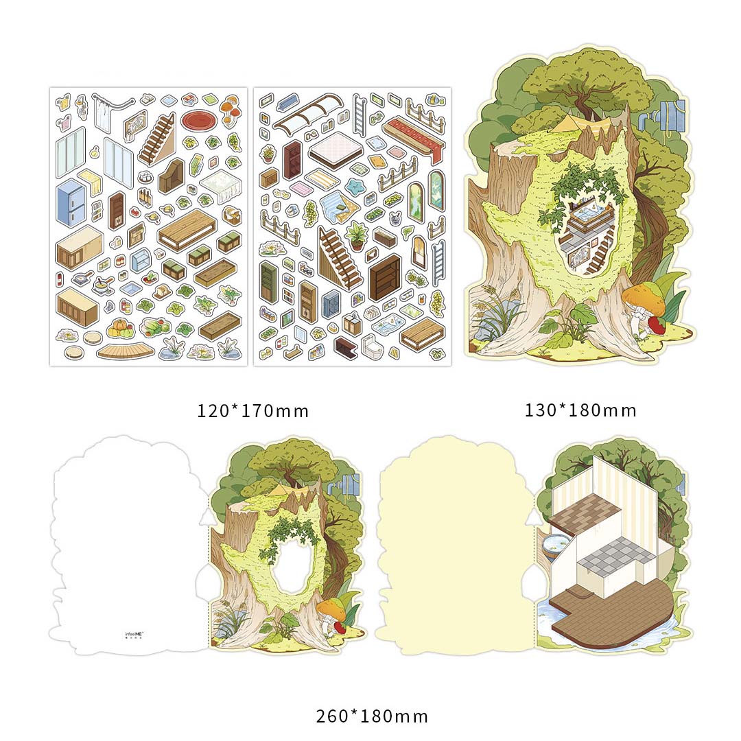 Stickers Escenario 3D My Little Room V7 Tree House
